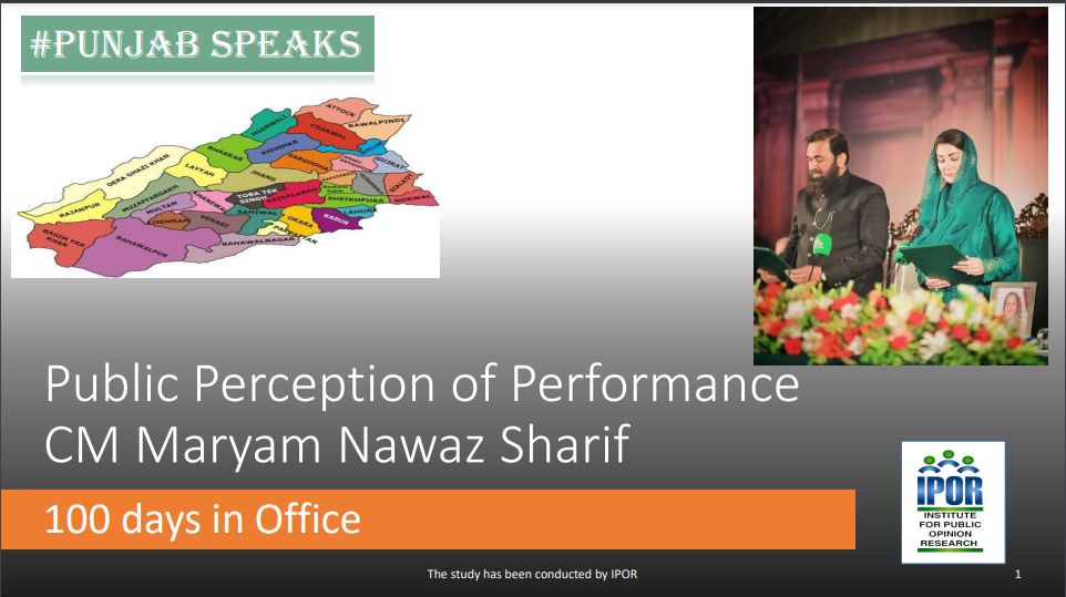 Punjab Speaks: Public Perception of Performance CM Maryam Nawaz Sharif 100 days in Office