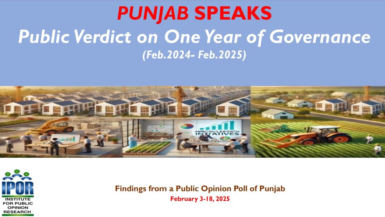 IPOR Survey Report and Press Release on One-Year Governance and Service Delivery of Punjab Government