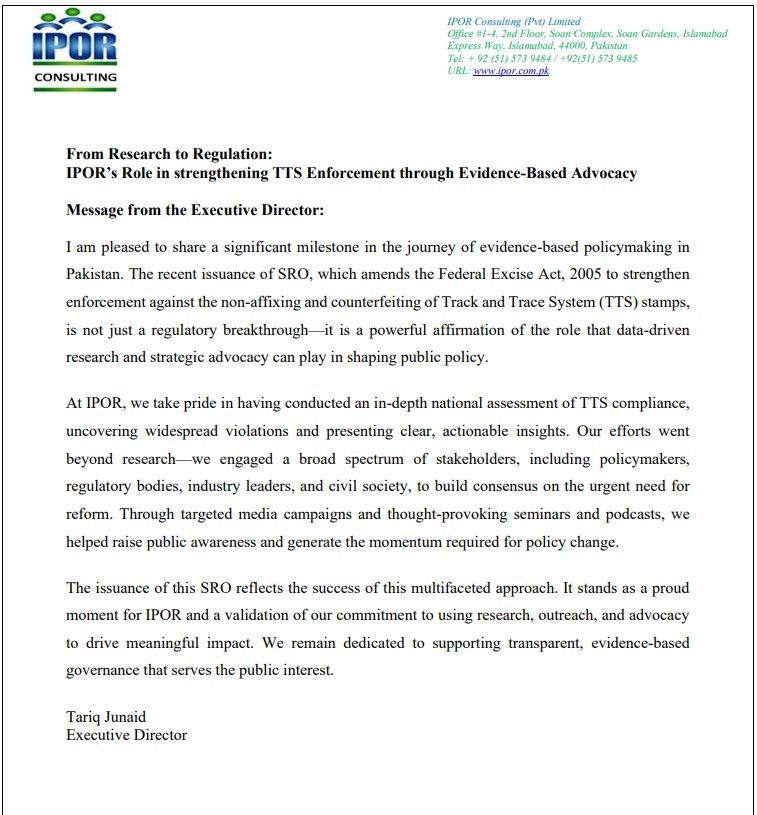From Research to Regulation: IPOR’s Role in strengthening TTS Enforcement through Evidence-Based Advocacy