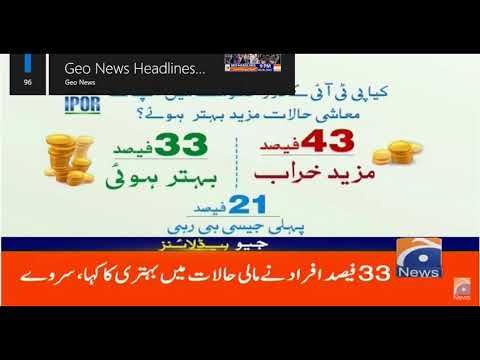 IPOR public opinion survey about PTI on GEO NEWS